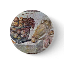 Still Life With Glass Bowl Of Fruit And Vases, Pinback Button