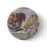 Still Life With Glass Bowl Of Fruit And Vases, Pinback Button