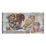 Still Life With Glass Bowl Of Fruit And Vases, Picture Card