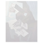 Still Life With Guitar Book And Newspaper By Gris letterhead
