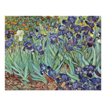 Still Life With Irises By Vincent Van Gogh Announcement