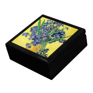 Still Life with Irises Vincent van Gogh Jewelry Box