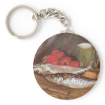 Still Life with Mackerels by Vincent van Gogh Keychain
