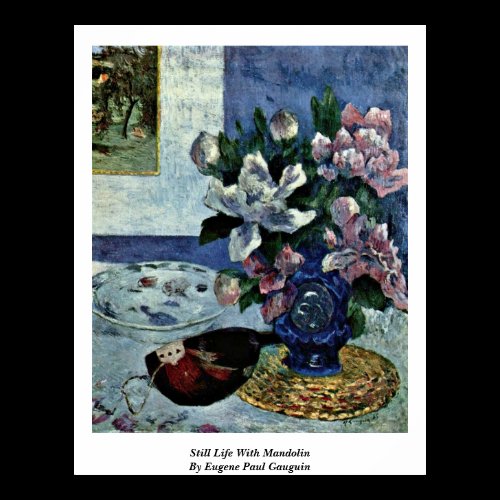 Still Life With Mandolin By Eugene Paul Gauguin Posters