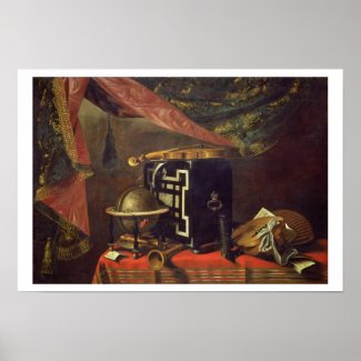 Still Life with Musical Instruments (oil on canvas Poster
