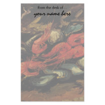 Still Life with Mussels and Shrimps by Van Gogh Stationery Design