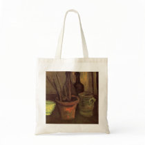 Still Life with Paintbrushes in a Pot by van Gogh Tote Bags