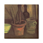 Still Life with Paintbrushes in a Pot by van Gogh Refrigerator Magnet