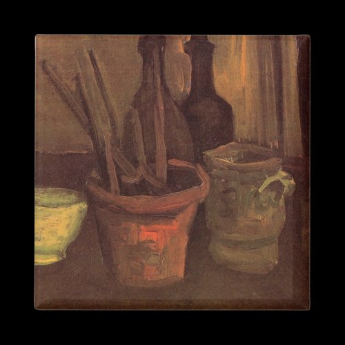 Still Life with Paintbrushes in a Pot by Van Gogh Refrigerator Magnets