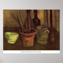 Still Life with Paintbrushes in a Pot by van Gogh Print