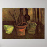 Still Life with Paintbrushes in a Pot by van Gogh Poster