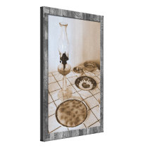 Still life with petrol lamp gallery wrapped canvas