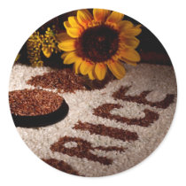 Still Life With Rice Round Stickers