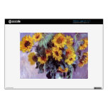 Still Life with Sunflowers by Claude Monet Netbook Skins
