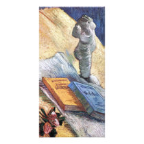 Still Life with torso and two novels by van Gogh Custom Photo Card