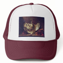 Still Life With Turkey Suspended By Chardin Jean-B Trucker Hats