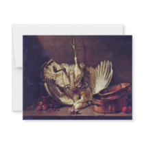 Still Life With Turkey Suspended By Chardin Jean-B Personalized Invites