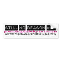 Still No Reason Why logo bumpersticker