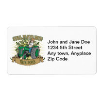 Still Plays With Green Tractors Personalized Shipping Labels