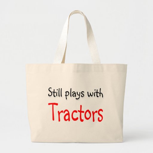 Still plays with Tractors Canvas Bags