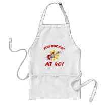 Still Rockin' At 40! aprons by birthdaygifts Still Rockin' At 40! aprons