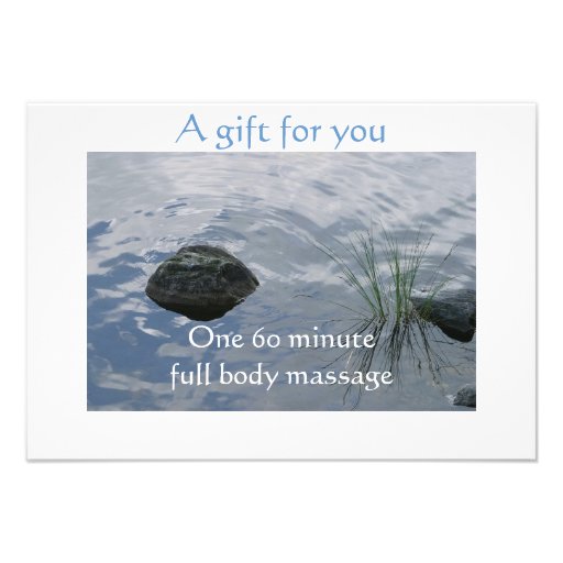 Still Waters Gift Certificate Personalized Invitations