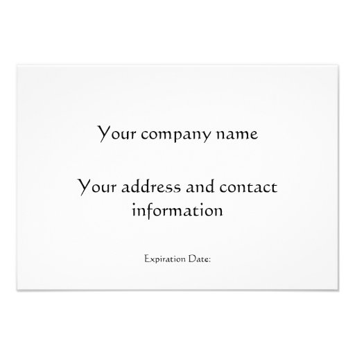 Still Waters Gift Certificate Personalized Invitations