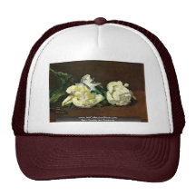Still White Peony By Manet Edouard Hats