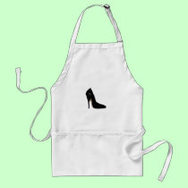 Stilletto Heel Right Side Black The MUSEUM Zazzle aprons