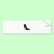 Stilletto Heel Right Side Black The MUSEUM Zazzle bumper stickers