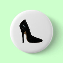 Stilletto Heel Right Side Black The MUSEUM Zazzle buttons