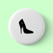 Stilletto Heel Right Side Black The MUSEUM Zazzle buttons