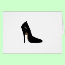 Stilletto Heel Right Side Black The MUSEUM Zazzle cards