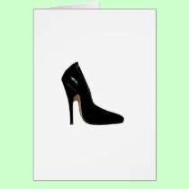 Stilletto Heel Right Side Black The MUSEUM Zazzle cards