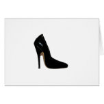 Stilletto Heel Right Side Black The MUSEUM Zazzle Card