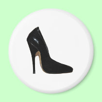 Stilletto Heel Right Side Black The MUSEUM Zazzle magnets