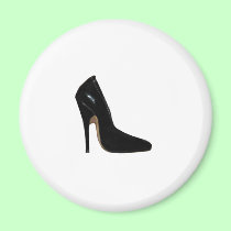 Stilletto Heel Right Side Black The MUSEUM Zazzle magnets