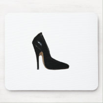 Stilletto Heel Right Side Black The MUSEUM Zazzle mousepads