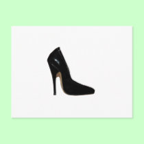 Stilletto Heel Right Side Black The MUSEUM Zazzle postcards