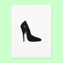 Stilletto Heel Right Side Black The MUSEUM Zazzle postcards