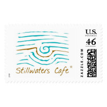 Stillwaters Cafe Logo Stamp by GreenTurtleMarketing Stillwaters Cafe Logo Stamp
