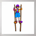 stilt walker clown