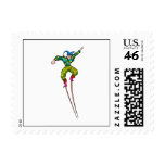 Stilt walking jester postage