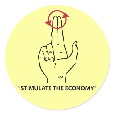 stimulate the economy Sticker