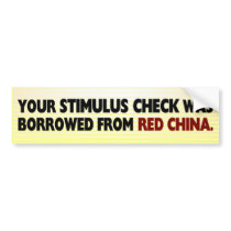 Stimulus Check Bumper Sticker bumper stickers