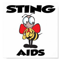 STING AIDS posters by animals4acause STING AIDS posters