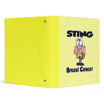 Sting Breast Cancer Bee Design 3 Ring Binder