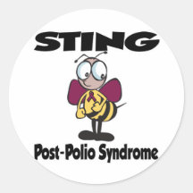 STING Post-Polio Syndrome Round Sticker