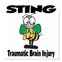 STING Traumatic Brain Injury posters by animals4acause STING Traumatic Brain Injury posters