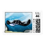 Stingray Swoosh Painting Postage Stamp
